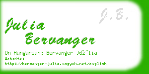 julia bervanger business card